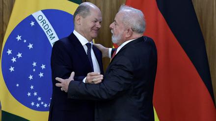 Bundeskanzler Olaf Scholz und Brasiliens Präsident Luiz Inacio Lula da Silva