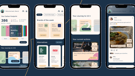 Die App vom Mympact analysiert die Klimabilanz des persönlichen Verbrauchs und gibt Verbesserungsvorschläge.