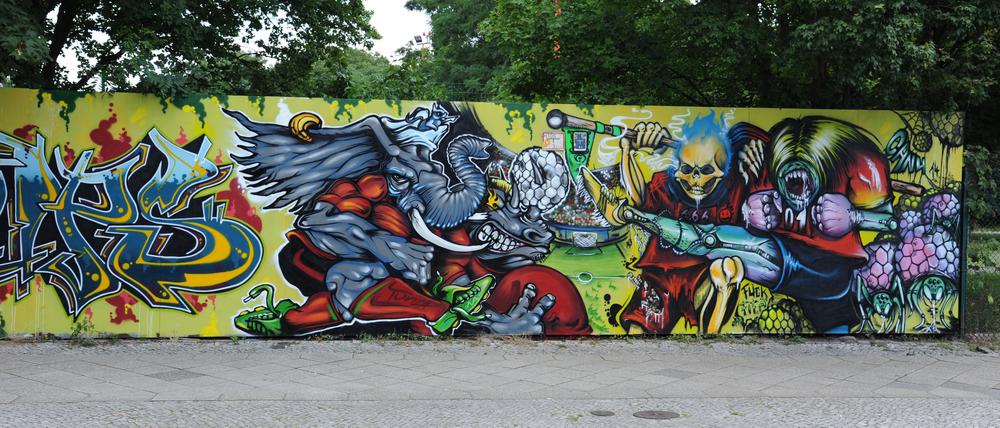 Die alte Graffitiwand wurde im Frühjahr abgerissen, sie galt als nicht mehr standsicher.