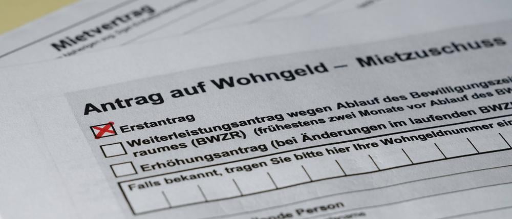 Symbolfoto – Antrag auf Wohngeld.