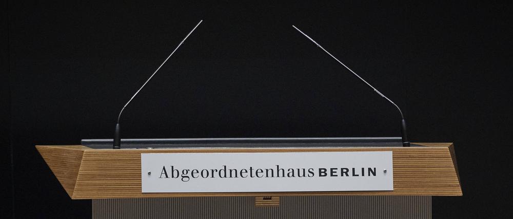  Berlin, Plenarsitzung des Abgeordnetenhauses. 