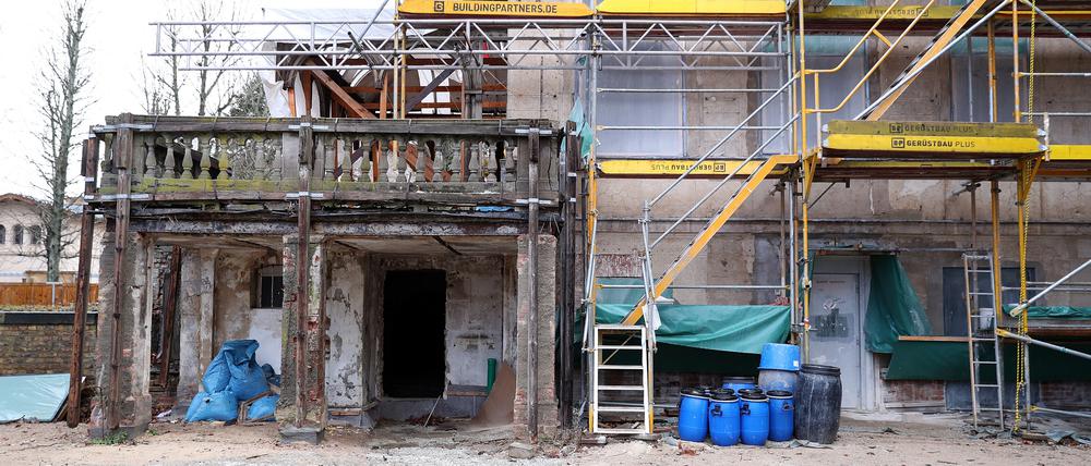 Die Baustelle der Villa Liegnitz.