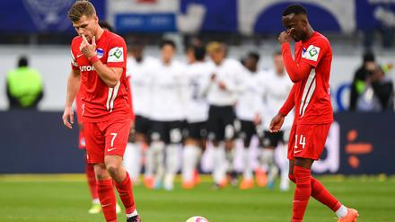 Der Zustand bei Hertha BSC: Hängende Köpfe.
