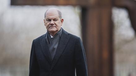 Olaf Scholz, Bundeskanzler, aufgenommen im Rahmen des Antrittsbesuches von Giorgia Meloni.