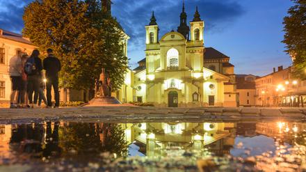 Ivano-Frankivsk, Precarpathian Art Museum (former Parish Church of Virgin Mary), Sheptytsky Square in Ivano-Frankivsk Oblast, Ukraine