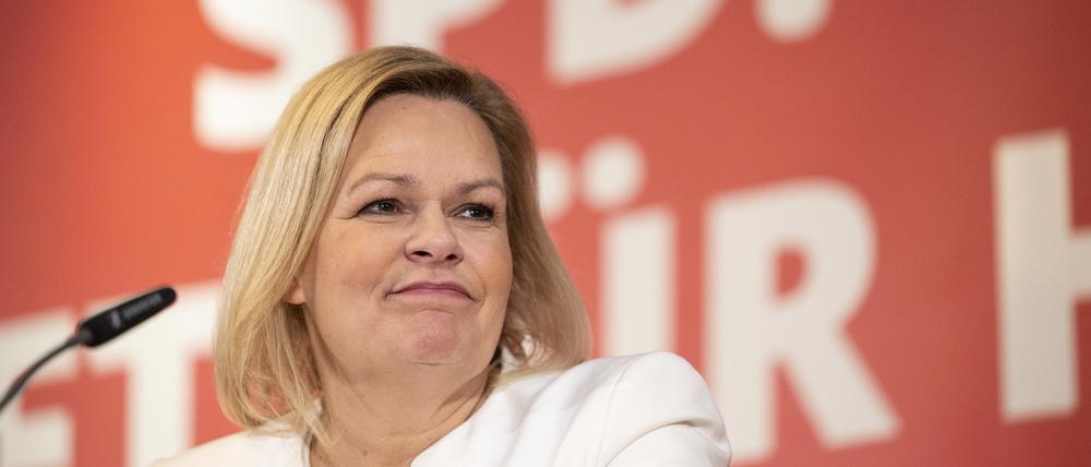 Innenministerin Nancy Faeser (SPD) auf einer Pressekonferenz am 03.02.2023 03.02.2023.