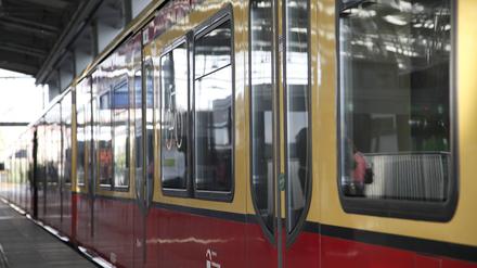 Stehende S-Bahn im Bahnhof, Symbolbild.