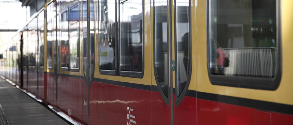 Stehende S-Bahn im Bahnhof, Symbolbild.