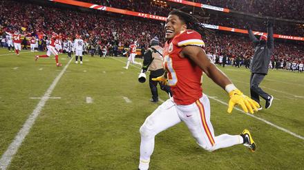 Der Spieler Isiah Pacheco von den Kansas City Chiefs.