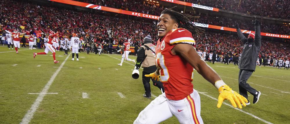 Der Spieler Isiah Pacheco von den Kansas City Chiefs.