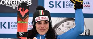 Federica Brignone sicherte sich die erste Goldmedaille der WM.