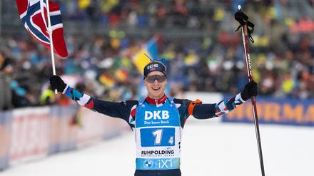 Johannes Thingnes Bö war in dieser Saison bei elf von 14 Starts am Ende der Sieger.