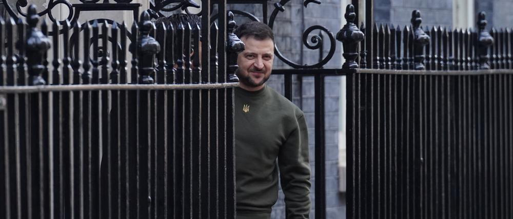 Wolodymyr Selenskyj traf in London auf den britischen Premierminister Sunak.