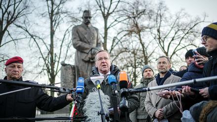Boris Pistorius, Bundesminister der Verteidigung, in Warschau. 