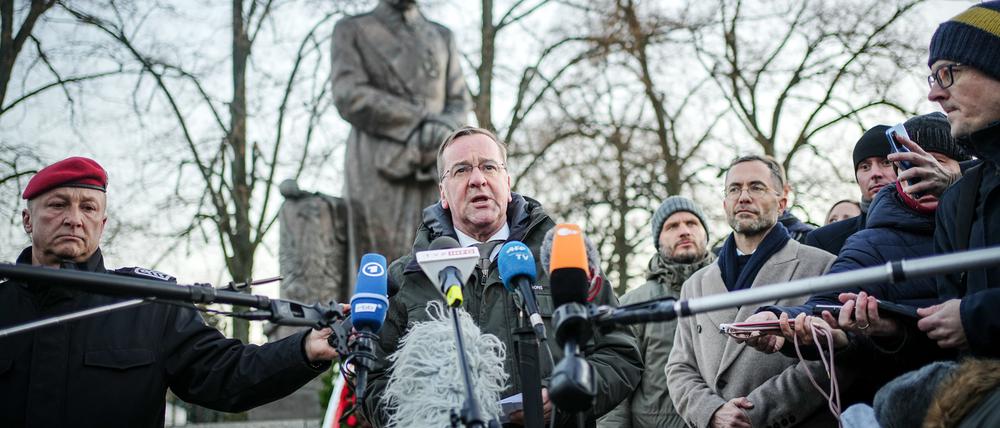 Boris Pistorius, Bundesminister der Verteidigung, in Warschau.
