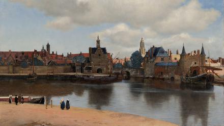 Ansicht von Delft (1660-61) aus dem Mauritshuis in Den Haag.