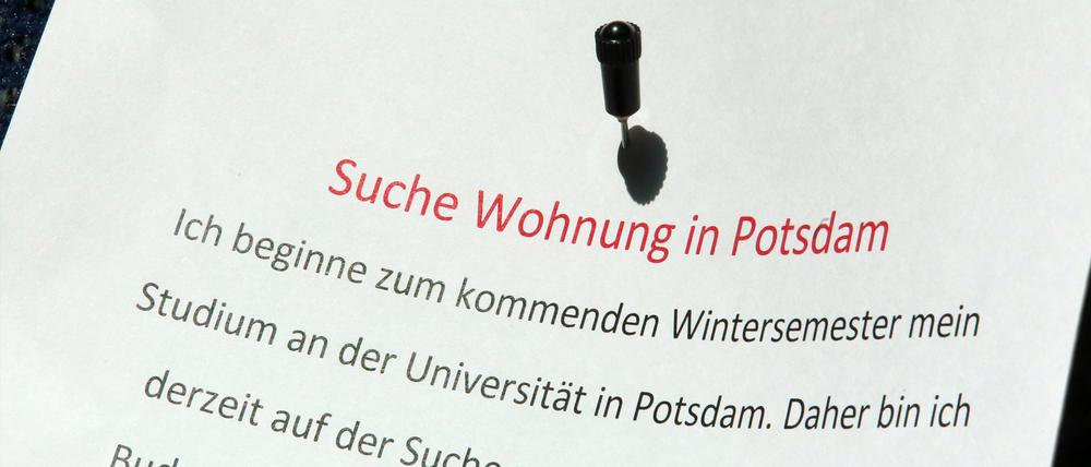 Wohnungssuche in Potsdam.
