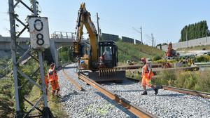 Bahnbaustelle Karower Kreuz.