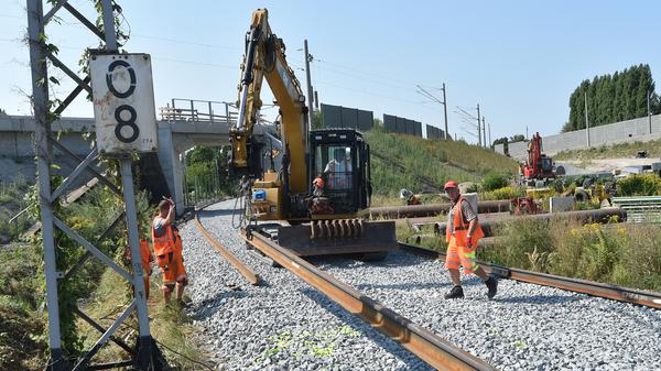 Bahnbaustelle Karower Kreuz.