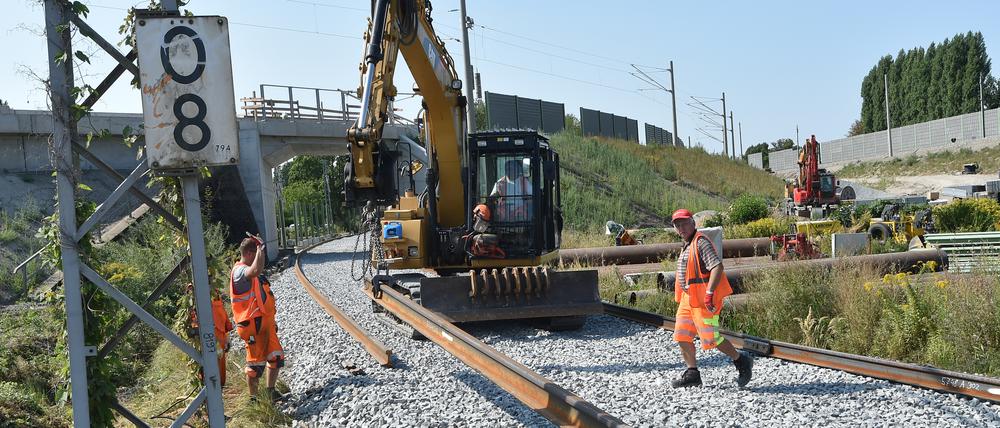 Bahnbaustelle Karower Kreuz.
