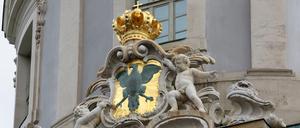 Altes Rathaus Potsdam, Alter Markt, Wappentier Adler am historischen Gebäude