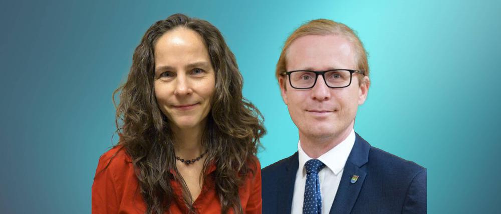 Kerstin Zimmer (Linke) und Kevin Hönicke (SPD).