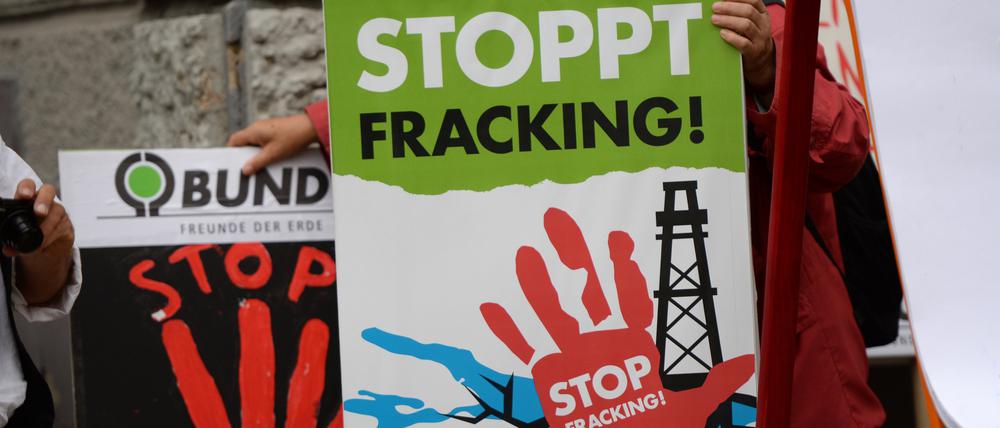 Protest gegen Fracking in Pfullendorf in Baden-Württemberg (Archivbild von 2014)