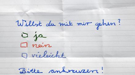 Bitte ankreuzen!
