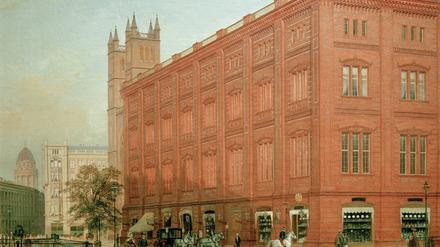 Die Bauakademie in Berlin, 1868 gemalt von Eduard Gaertner.