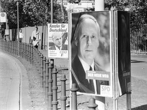 Vor 35 Jahren kämpfte Kanzlerkandidat Oskar Lafontaine für die SPD gegen den amtierenden Bundeskanzler Helmut Kohl (CDU) um Wählerstimmen. 