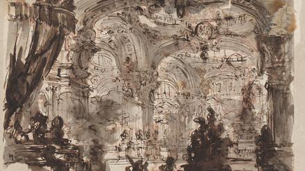 Architekturfantasie mit Brücken und Triumphbogen von Piranesi.