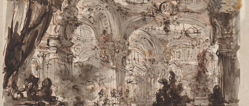 Architekturfantasie mit Brücken und Triumphbogen von Piranesi.