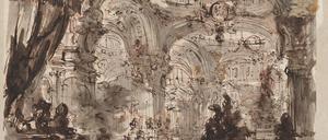 Architekturfantasie mit Brücken und Triumphbogen von Piranesi.