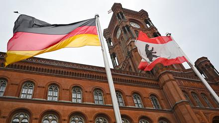 Das Rote Rathaus in Berlin vor der Wiederholungswahl.