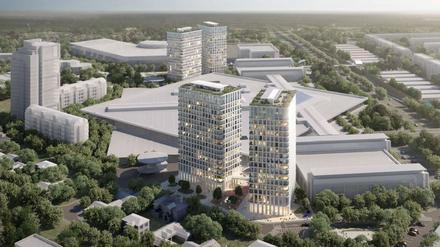 Das Projekt „Wohnen am Stern“ in Potsdam nimmt Gestalt an – hier eine Visualisierung der möglichen Bebauung von Baumschlager Eberle Architekten Hamburg.