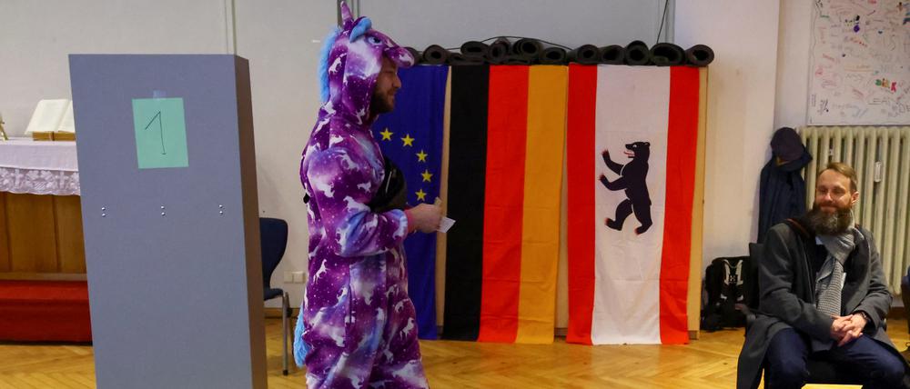 Ein Einhorn namens Philipp hat die Wahl.