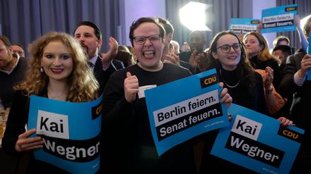 Party-Stimmung bei der CDU in Berlin