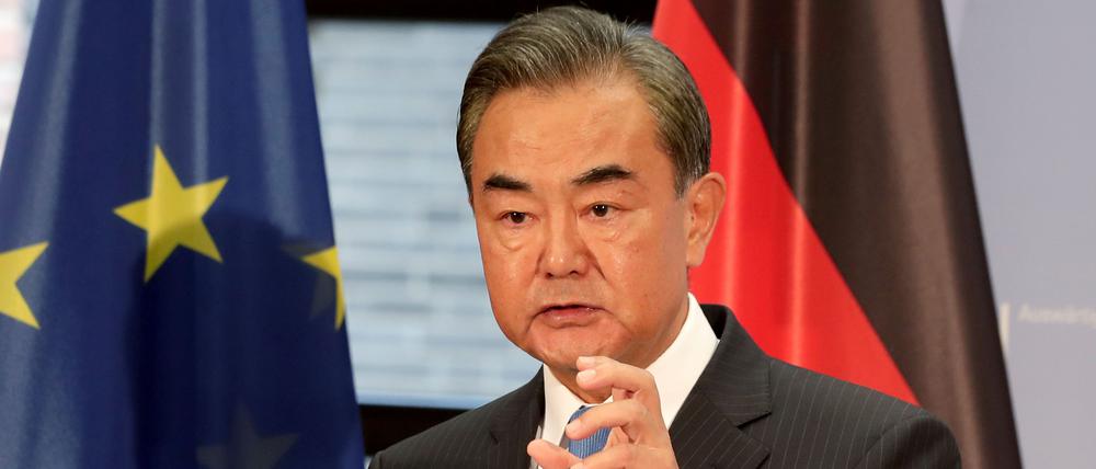 Chinas damaliger Außenminister Wang Yi bei einem Besuch 2020 in Berlin