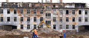 Im Gange: Die Bauarbeiten im neuen Potsdamer Stadtquartier Krampnitz.
