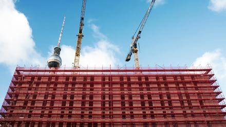Blick auf ein Wohnungsbauprojekt in Berlin.