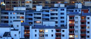Blick auf Häuser in der Berliner Gropiusstadt. 