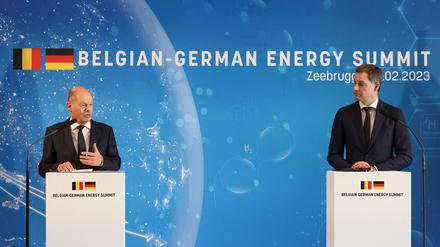 Der belgische Premier Alexander De Croo und Bundeskanzler Olaf Scholz