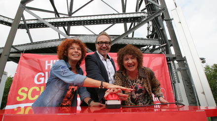 Oliver Dunk, Chef von Schlager Radio, drückt für sein Leben gern Startknöpfe.