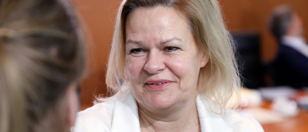 Nancy Faeser, Bundesministerin des Innern, am Mittwoch im Bundeskabinett.