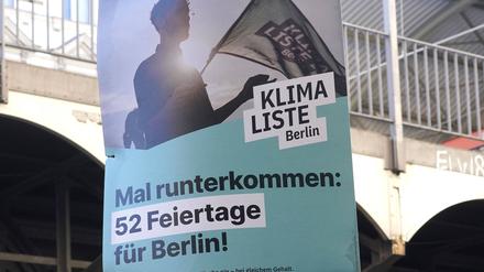 Wahlplakat der Klimaliste.
