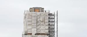 Die Baustelle des Turms der Garnisonkirche.