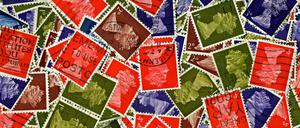 Alte englische Briefmarken (Symbolbild). 
