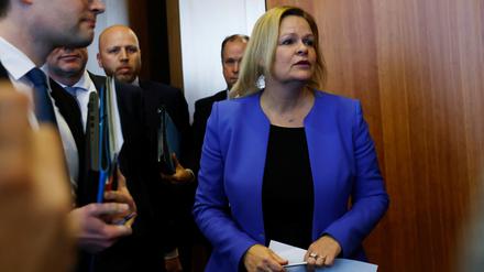 Bundesinnenministerin Nancy Faeser nach dem Flüchtlingsgipfel.