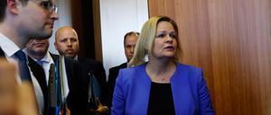 Bundesinnenministerin Nancy Faeser nach dem Flüchtlingsgipfel.