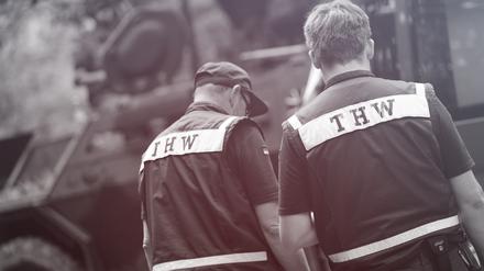 Mitarbeiter des Technischen Hilfswerks